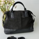 Сумка женская кожаная графит FM1433D