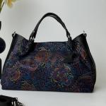 Сумка женская кожаная черная FM1545B