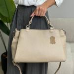 Сумка жіноча шкіряна бежева FM1546B