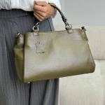 Сумка жіноча шкіряна оливкова FM1546C