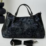 Сумка женская кожаная черная FM1545F