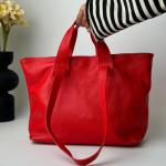 Сумка женская кожаная красная FM1117W