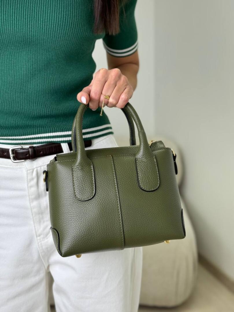 Сумка женская кожаная оливковая FM1558B