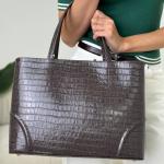 Сумка жіноча шкіряна шоколадна FM1559A