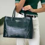 Сумка женская кожаная изумрудная FM1559C