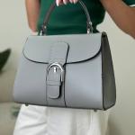 Сумка женская кожаная серая FM1561D