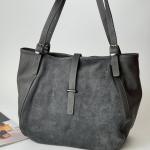 Сумка женская кожаная графит FM1348J