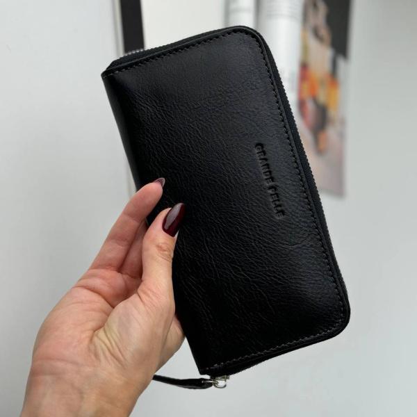 Гаманець жіночий шкіряний чорний FM1573B