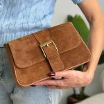 Сумка женская кожаная карамельная FM1578A