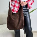 Сумка жіноча шкіряна шоколадна FM1415D