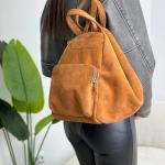 Рюкзак жіночий замшевий карамельний FM1385B