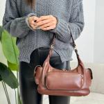 Сумка женская кожаная шоколадная FM1565B