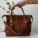 Сумка женская кожаная карамельная FM1104W