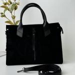 Сумка женская кожаная черная FM1569D