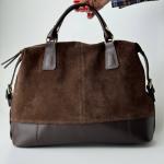 Сумка женская кожаная шоколадная FM1433F