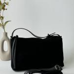 Сумка женская кожаная черная FM1602C