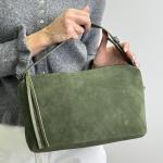 Сумка женская кожаная оливковая FM1602D