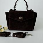 Сумка женская кожаная шоколадная FM1101AB