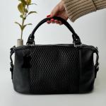 Сумка жіноча шкіряна чорна FM1597B