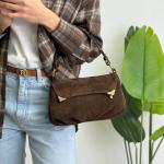 Сумка женская кожаная шоколадная FM1217E