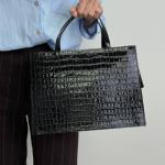 Сумка женская кожаная черная FM1603A