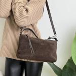 Сумка женская кожаная шоколадная FM1602J