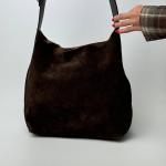 Сумка женская кожаная шоколадная FM1482E