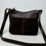 Сумка женская кожаная шоколадная FM1246K