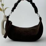 Сумка женская кожаная шоколадная FM1607E