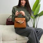 Сумка жіноча шкіряна карамельна FM1360F