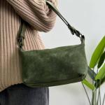 Сумка женская кожаная оливковая FM1609B