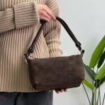 Сумка женская кожаная шоколадная FM1609C