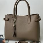 Сумка жіноча шкіряна тауп FM1143F