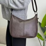 Сумка женская кожаная шоколадная FM1020K