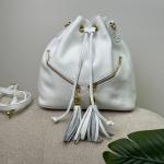 Сумка жіноча шкіряна біла FM1628A