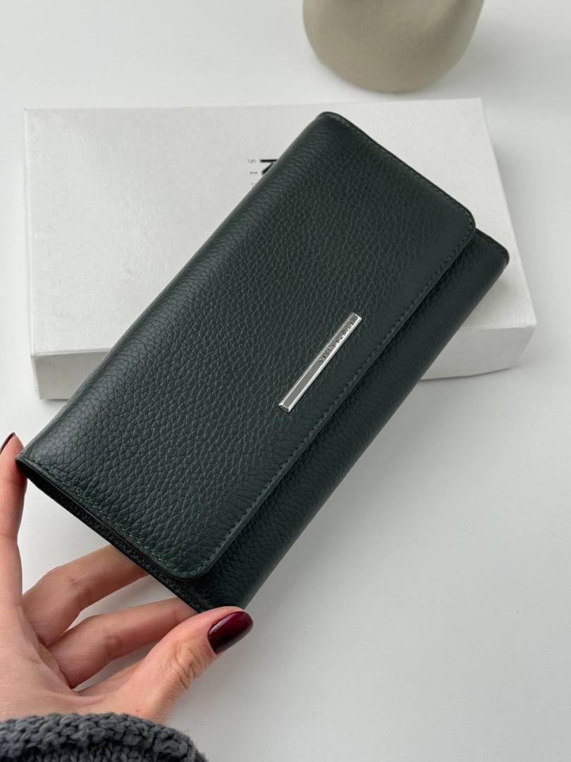 Кошелек женский кожаный изумрудный FM0987D