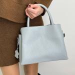 Сумка женская кожаная голубая FM1596E