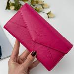 Кошелек женский кожаный малиновый FM1284K
