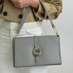 Сумка женская кожаная серая FM1633D