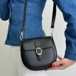 Сумка жіноча шкіряна чорна FM1636E