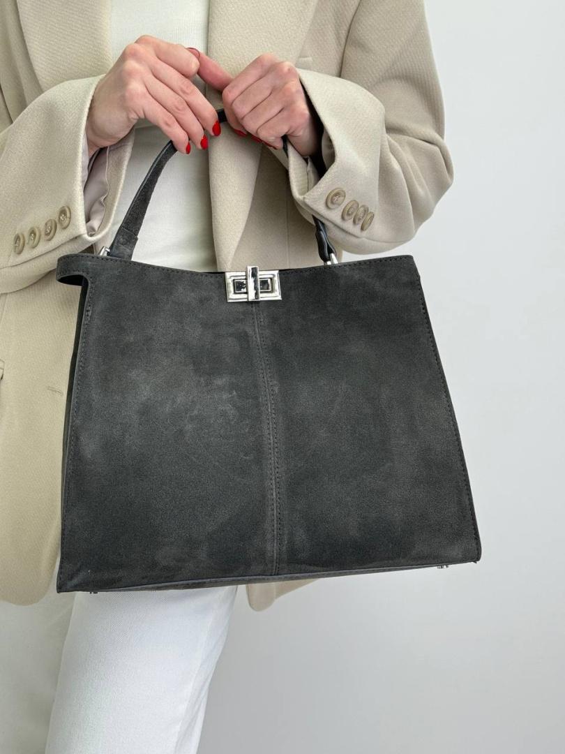 Сумка женская кожаная графит FM1078E