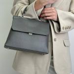 Сумочка жіноча шкіряна сіра FM1637B