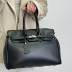 Сумка жіноча шкіряна чорна FM1638A