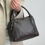 Сумка женская кожаная шоколадная FM1640B