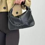 Сумка жіноча шкіряна чорна FM1649A