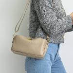 Сумка жіноча шкіряна бежева FM1652C