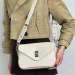Сумка женская кожаная молочная FM1312R