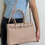 Сумка женская кожаная пудра FM1634D