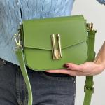 Сумка женская кожаная оливковая FM1635L