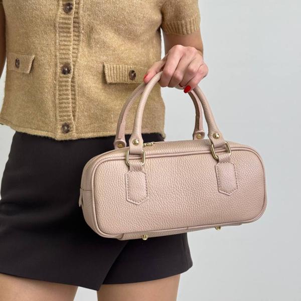 Сумка женская кожаная пудра FM1627K
